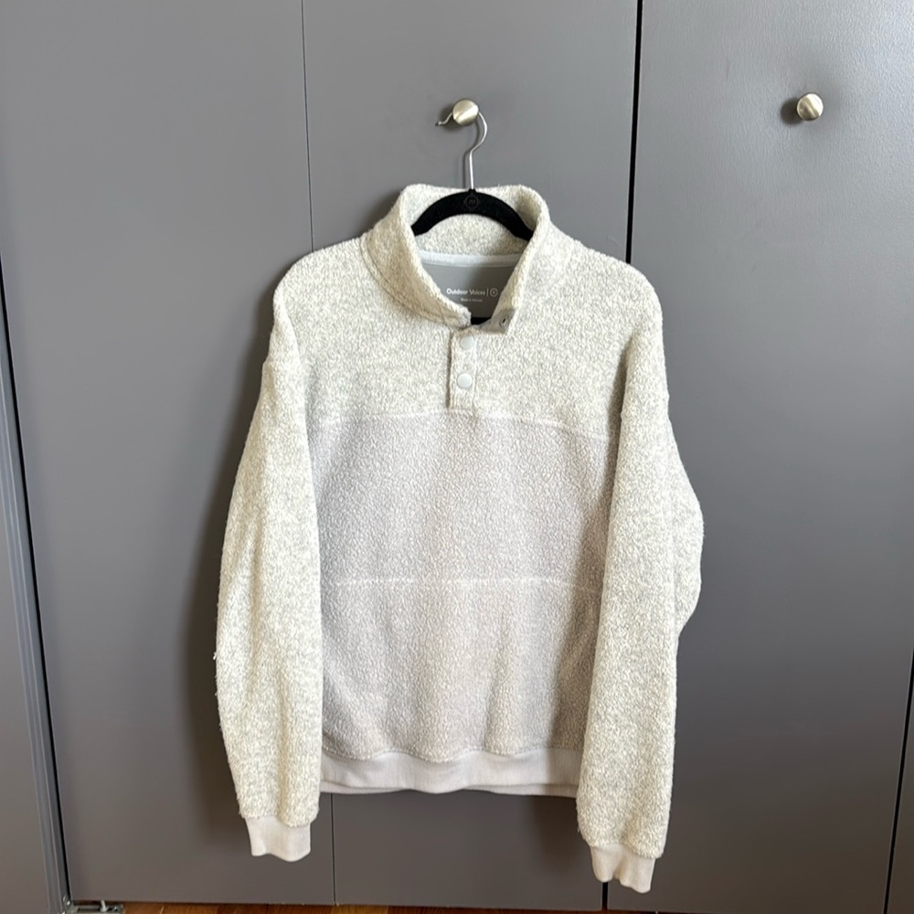 Outdoor Voices quarter snap Sherpa jacket / pullover